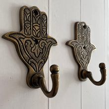 Load image into Gallery viewer, Hamsa Hooks - Old Gold - 2 Pack
