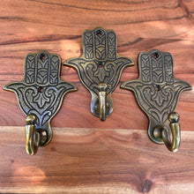 Load image into Gallery viewer, Hamsa Hooks -Old Gold - 3 Pack
