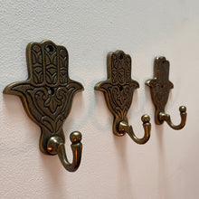 Load image into Gallery viewer, Hamsa Hooks -Old Gold - 3 Pack
