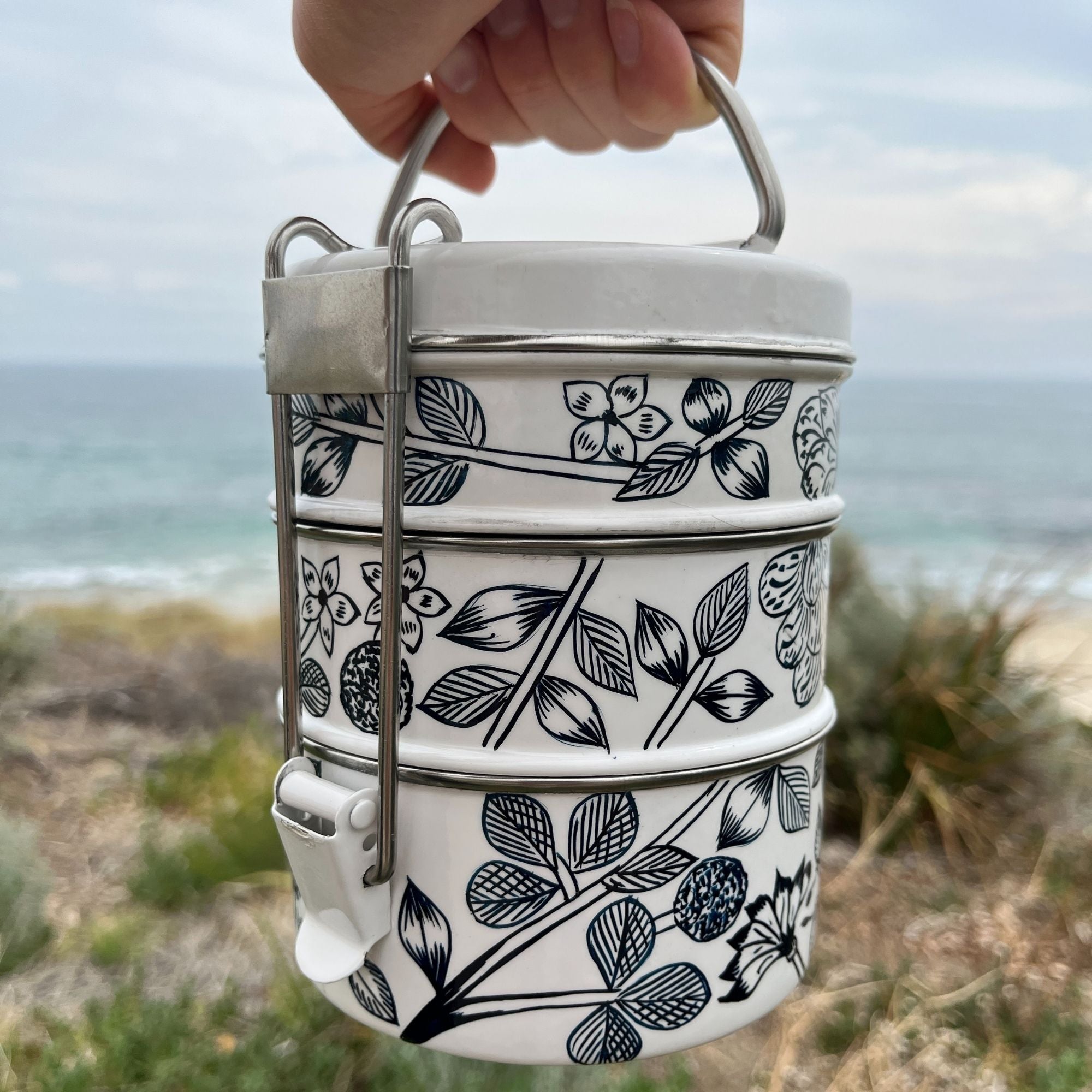 Tiffin Lunch Box - Folk Art Enamelware – BOUDIKAA